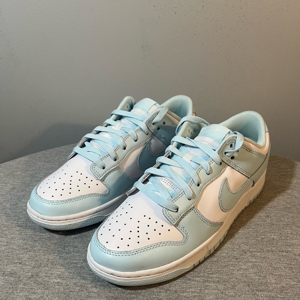 Nike Dunk Low Retro White Glacier Blue Sneaker Men's Shoe Size 10 DV0833 104 - Picture 9 of 11
